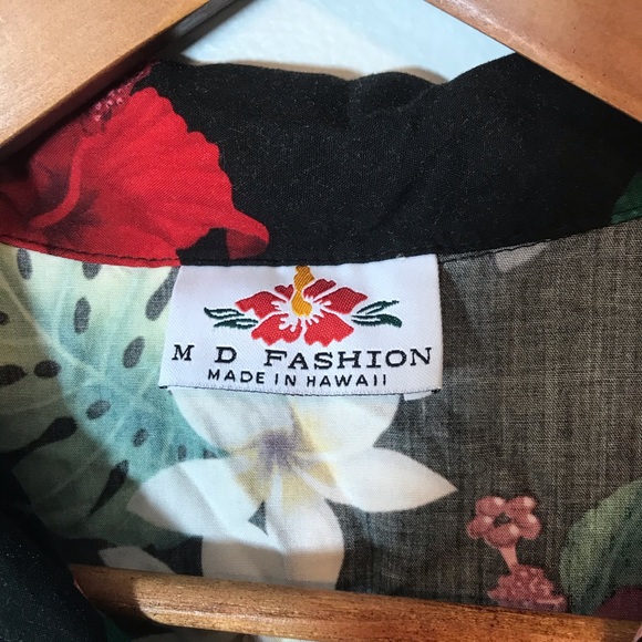 MD Fashion Hawaiian Floral Print Button Down - Picture 5 of 6